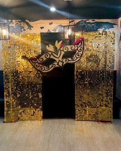 Mask Party Backdrop Decoration