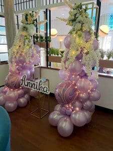 Pink Balloon Birthday Backdrop