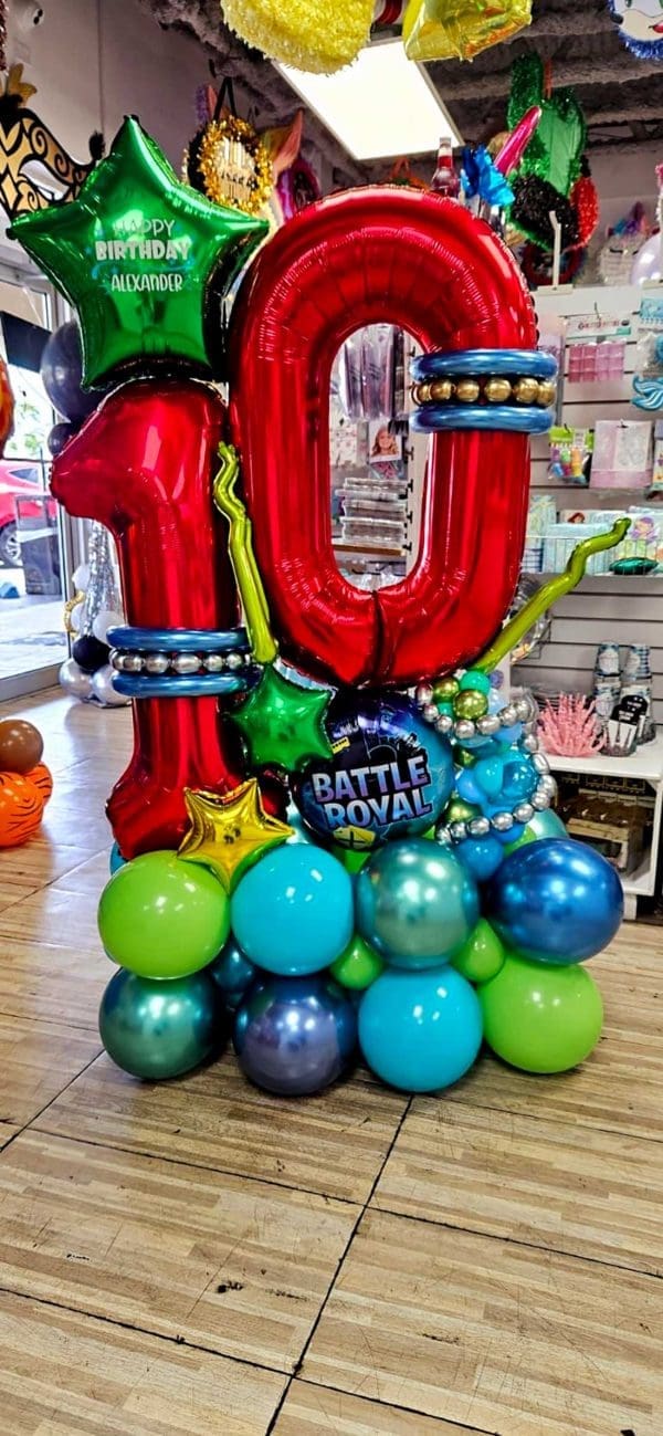 Tenth Birthday Balloons